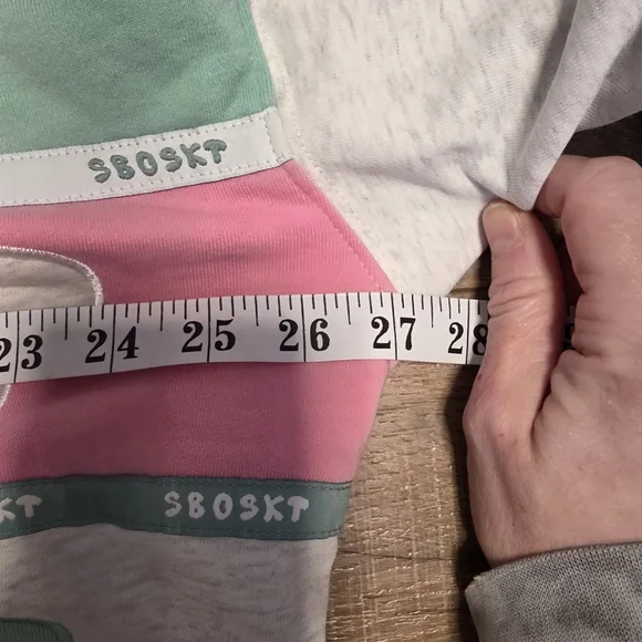 SABO ($164) Crewneck Sweatshirt Colorblock Logo Graphic Oversized L - Picture 4 of 7